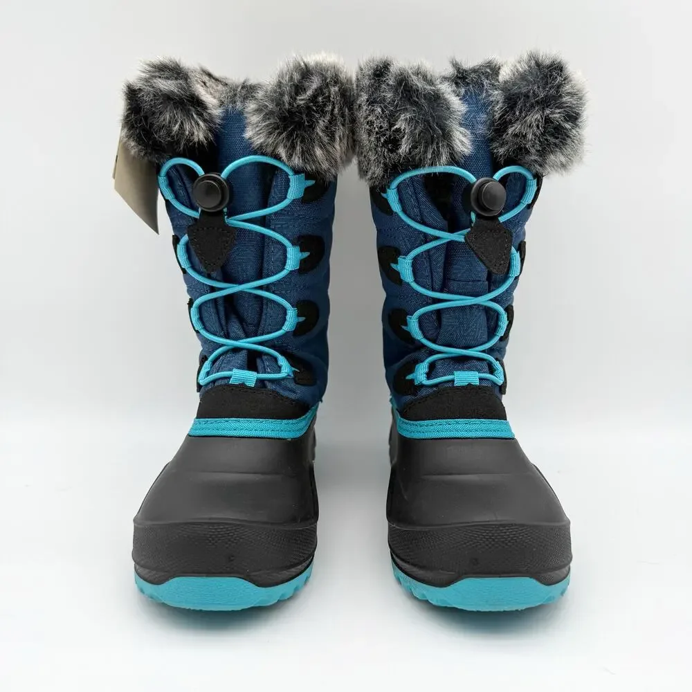 Kamik Kids Snowangel Winter Boots US 12 EU 30 Navy Blue Waterproof GUC